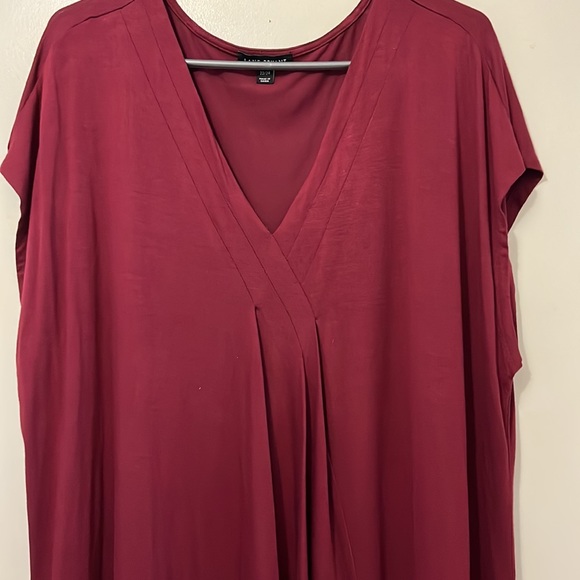 Lane Bryant pleated v-neck blouse size 22/24 - Picture 2 of 5